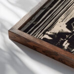 Dorf im Tessin 1925 Albert Muller close up dark wood mockup