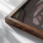 Dorfrose Village Rose 1910 Unknown close up dark wood mockup