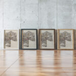Dove and Rose 1879 William Morris framed posters mockup