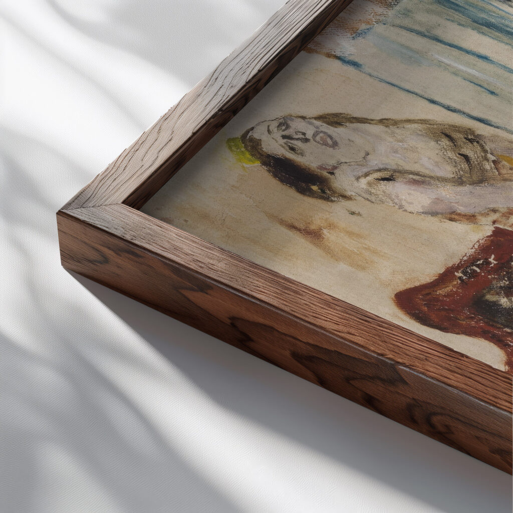 Dramatic Scene Ernst Josephson close up dark wood mockup