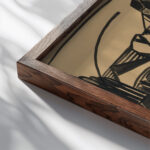 Drawing 16 ca. 1916 Jacoba van Heemskerck close up dark wood mockup