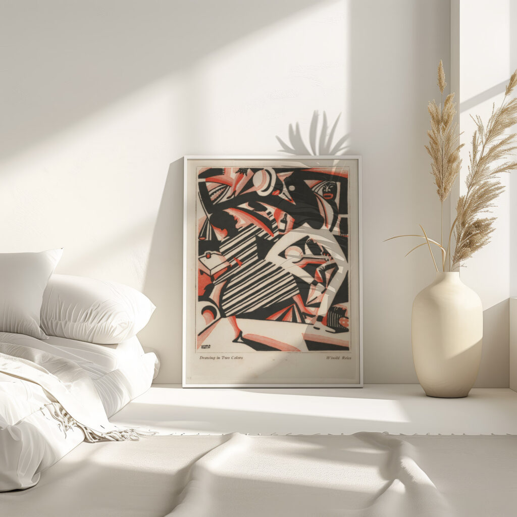 Drawing in two colors 1915 Winold Reiss 4 mockup