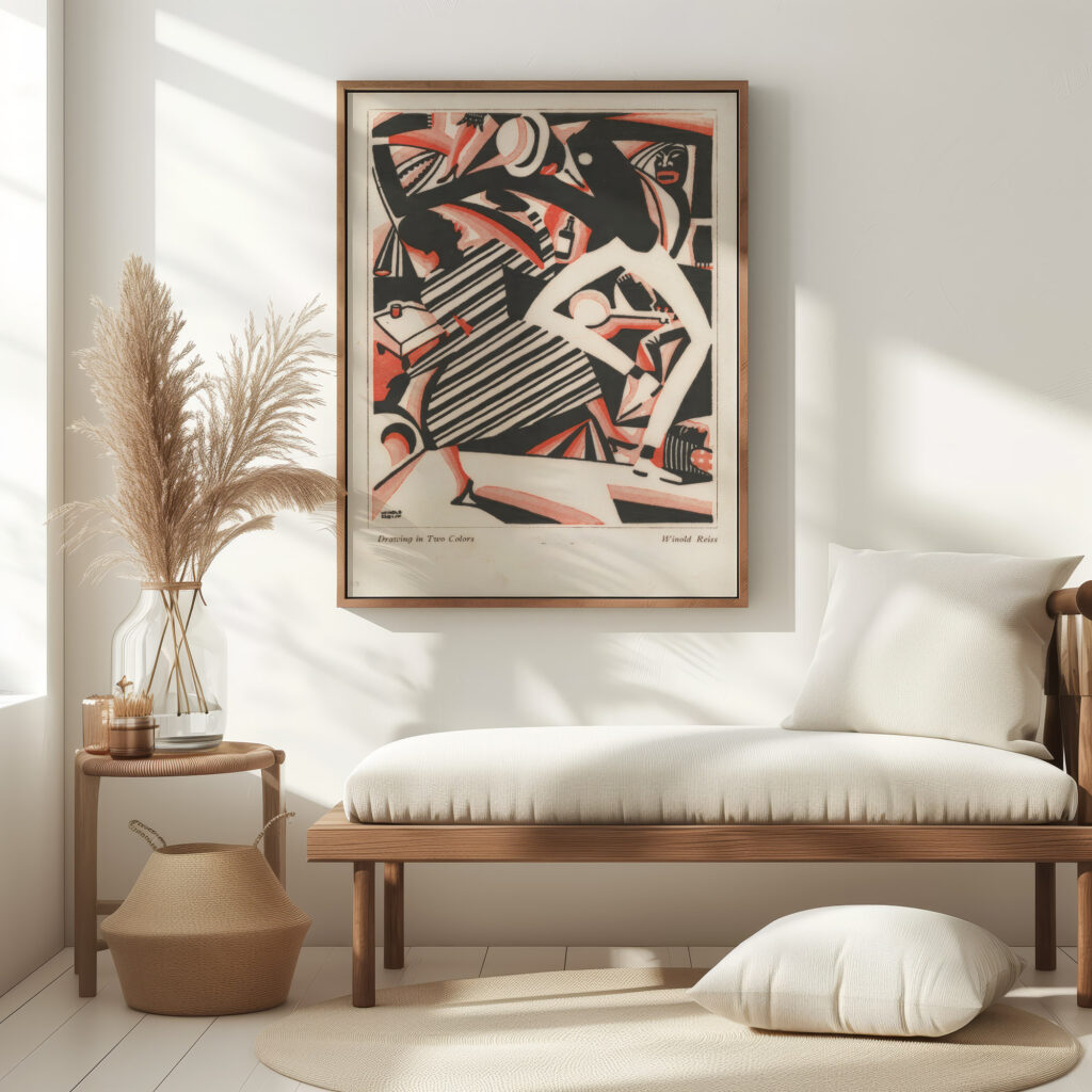 Drawing in two colors 1915 Winold Reiss 5 mockup