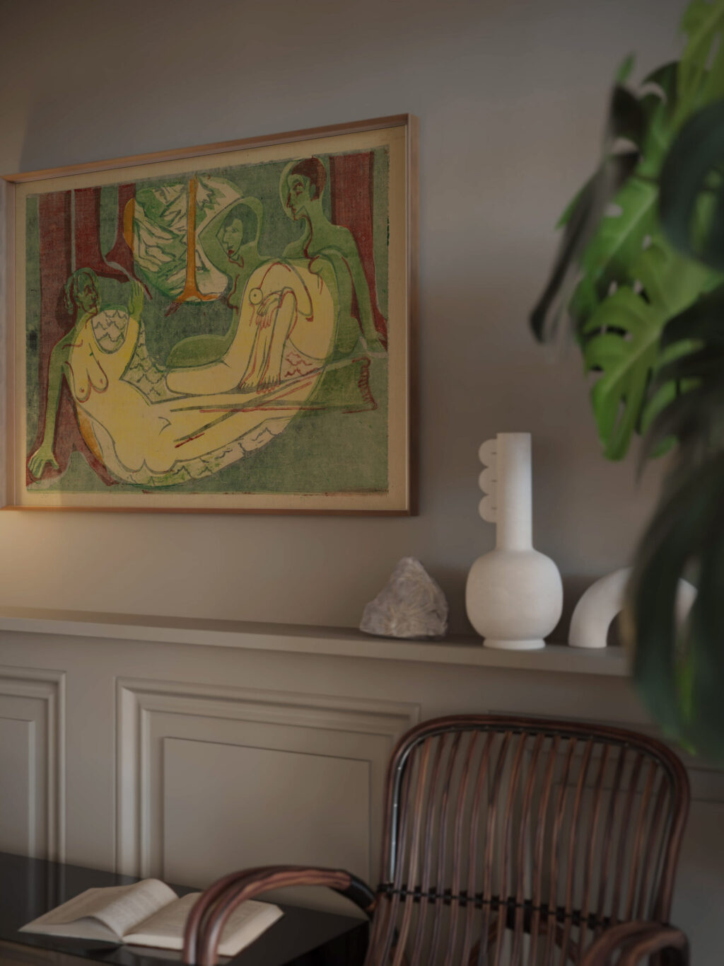 Drei Akte im Walde 1933 Ernst Ludwig Kirchner video mockup