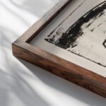 Drei Akte im Wasser Moritzburg 1910 Ernst Ludwig Kirchner close up dark wood mockup