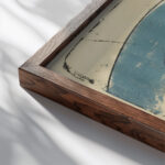 Drei Badende an Steinen Fehmarn 1913 Ernst Ludwig Kirchner close up dark wood mockup