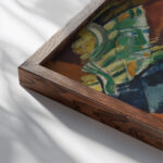 Drei Frauen Studie August Babberger close up dark wood mockup