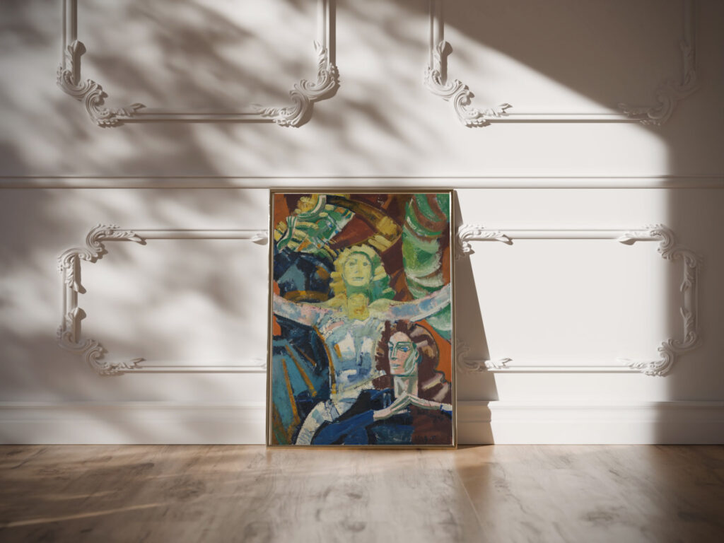 Drei Frauen Studie August Babberger video mockup