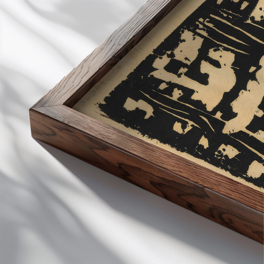 Drei Frauen am Waldesrand 1906 Ernst Ludwig Kirchner close up dark wood mockup