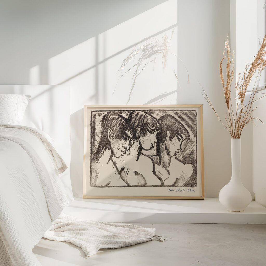 Drei Madchen im Profil 1921 Otto Mueller 4 mockup