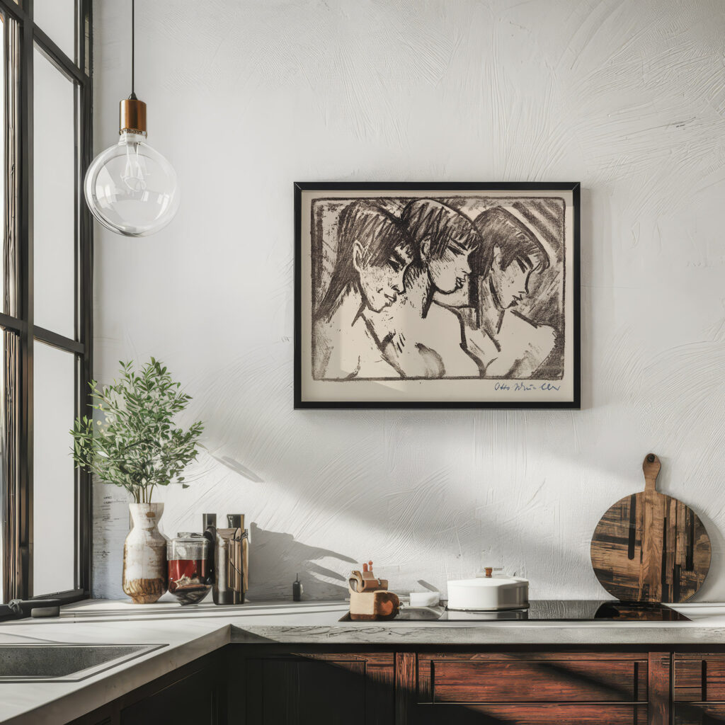 Drei Madchen im Profil 1921 Otto Mueller 6 mockup