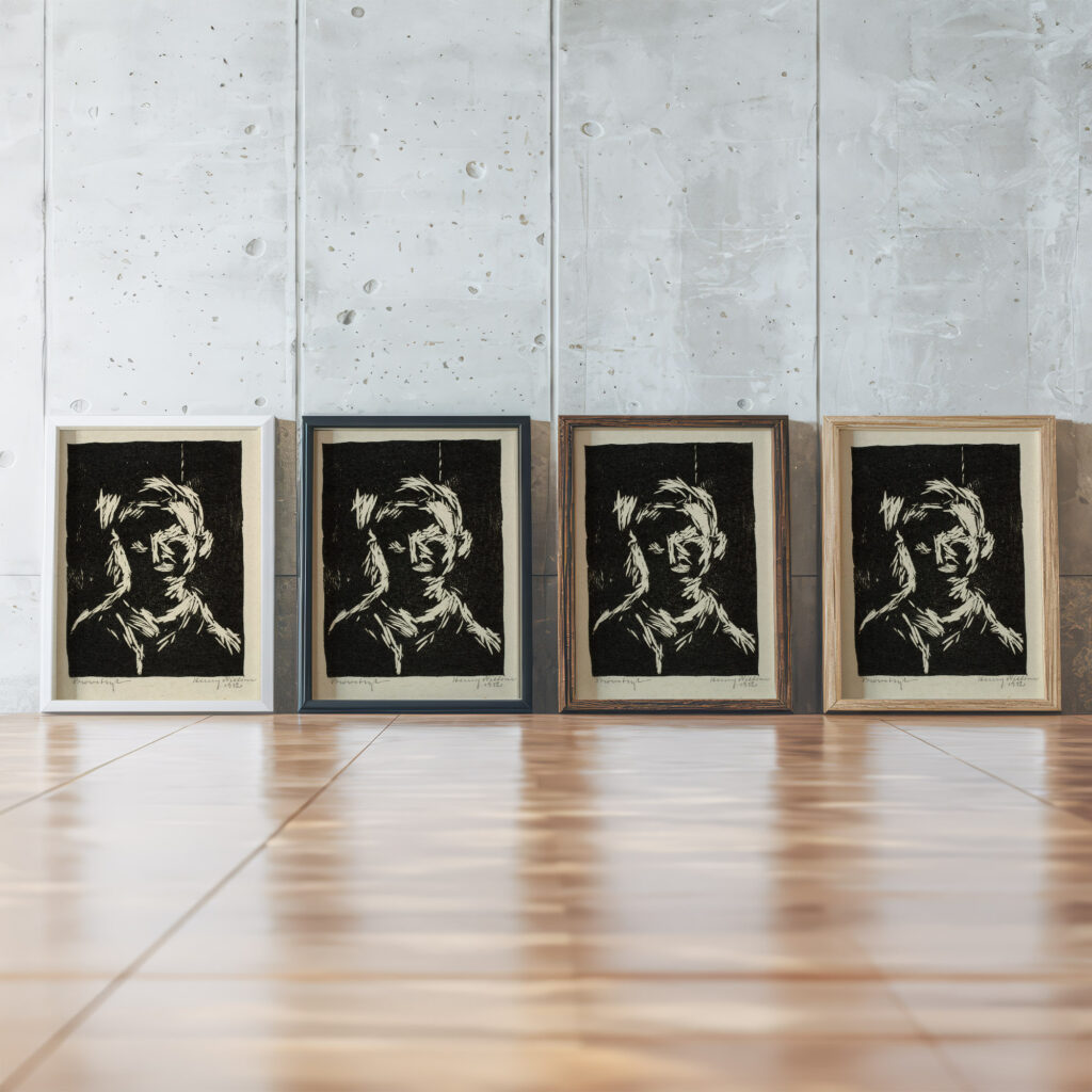 Drengeportraet 1932 Henry Nielsen framed posters mockup