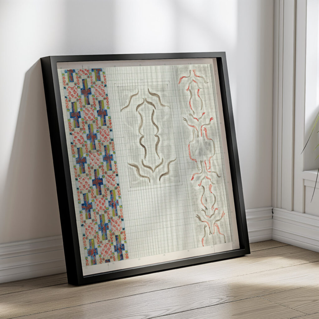 Drie decoratieve ontwerpen 1874 Carel Adolph Lion Cachet 4 mockup