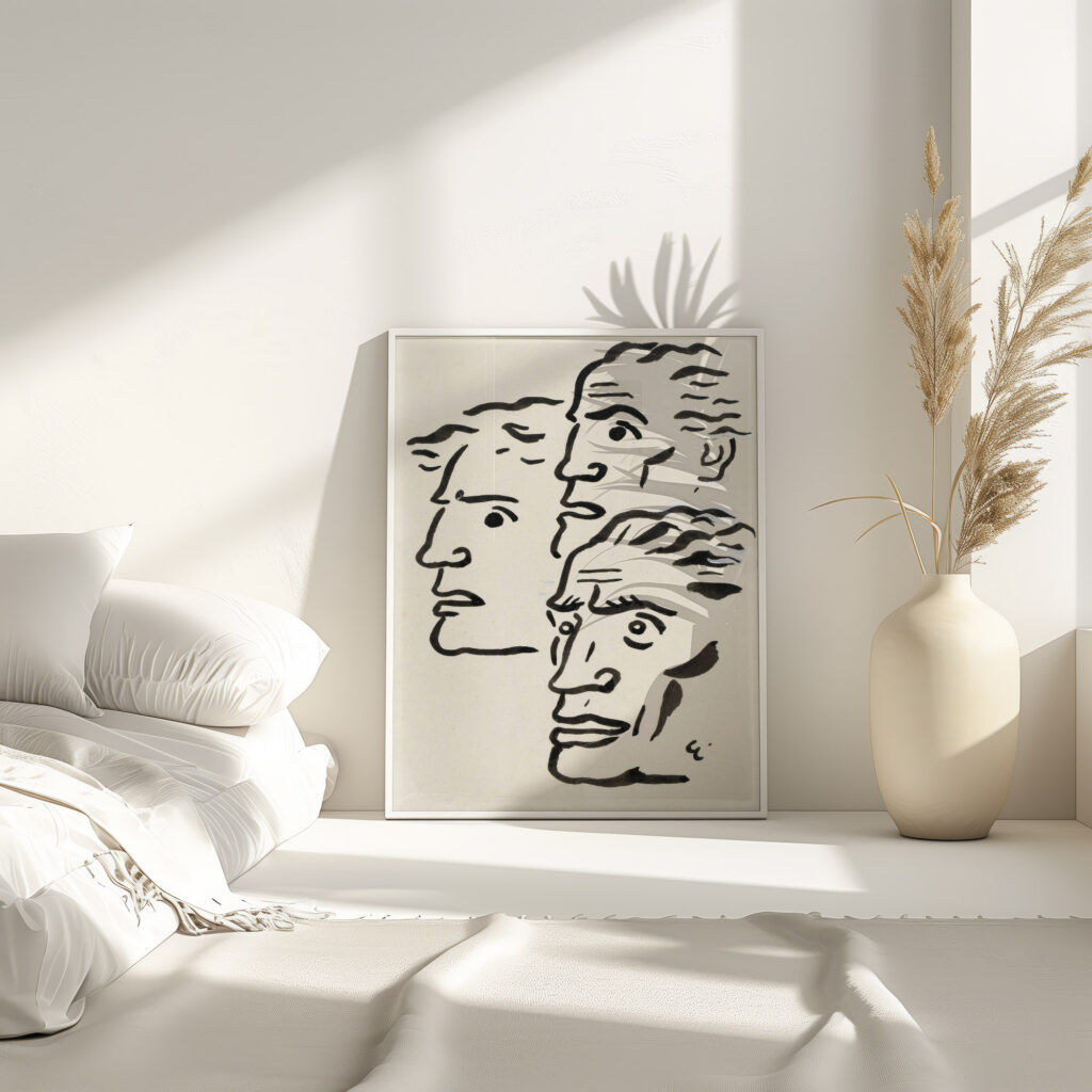 Drie mannenkoppen 1891 Leo Gestel 4 mockup