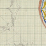 Drie ontwerpen voor een bord 1874 Carel Adolph Lion Cachet 8 mockup