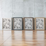 Drie paarden 1925 Leo Gestel framed posters mockup