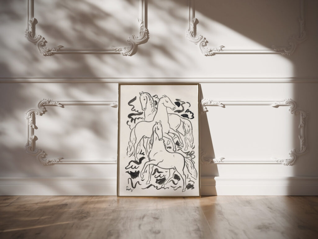 Drie paarden 1925 Leo Gestel video mockup