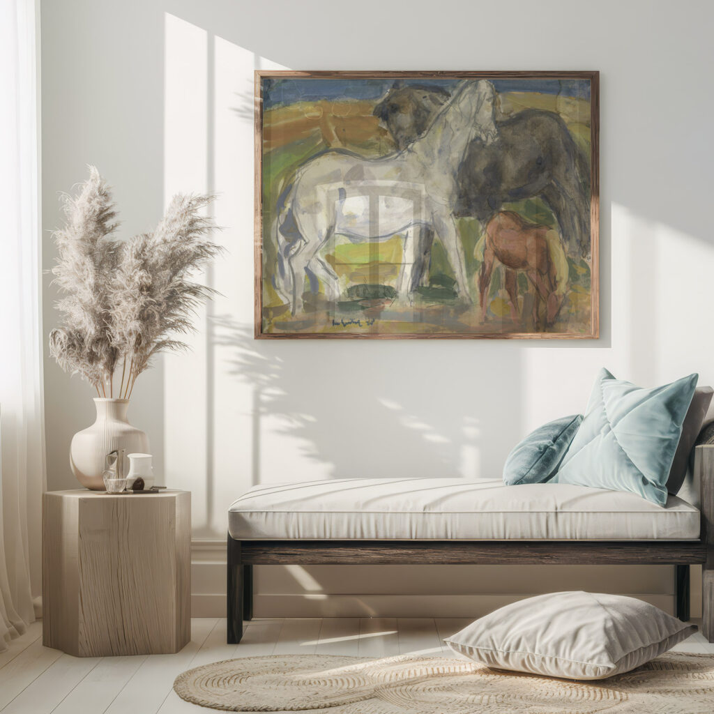 Drie paarden in een landschap 1918 Leo Gestel 5 mockup