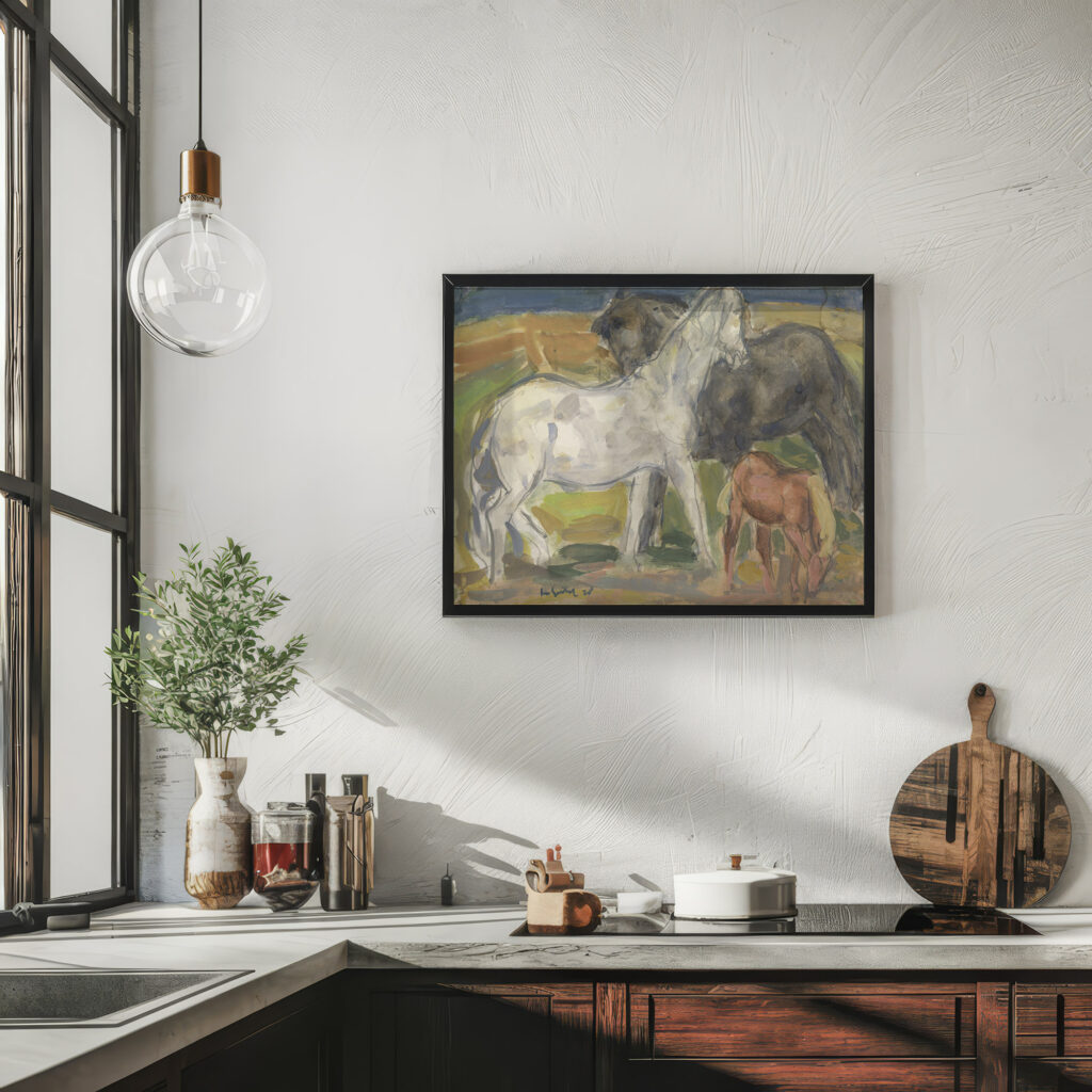 Drie paarden in een landschap 1918 Leo Gestel 6 mockup