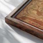 Droomachtig tafereel 1919 Bernard Willem Wierink close up dark wood mockup