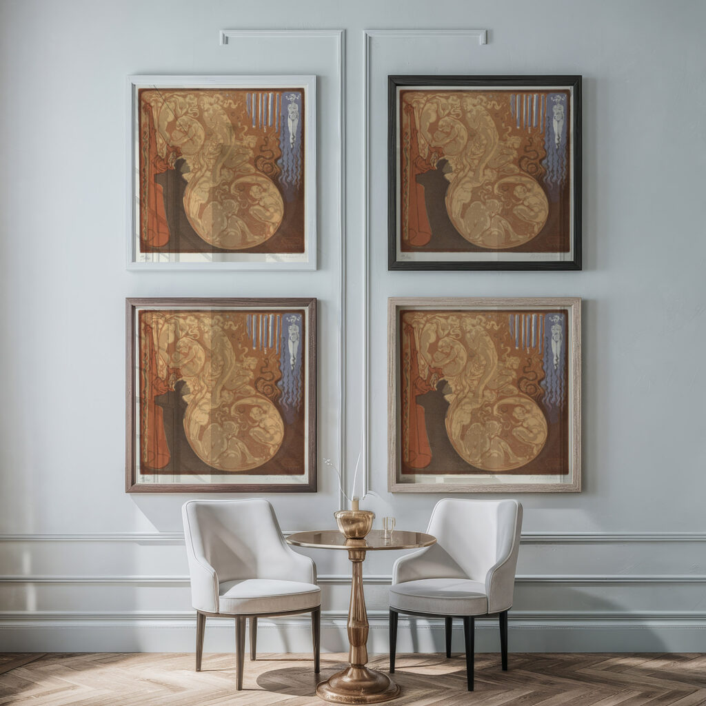 Droomachtig tafereel 1919 Bernard Willem Wierink framed posters mockup