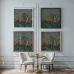 Dubrovnik 1923 Konstantin Bauer framed posters mockup