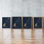 Dull gray 1930 Wassily Kandinsky framed posters mockup