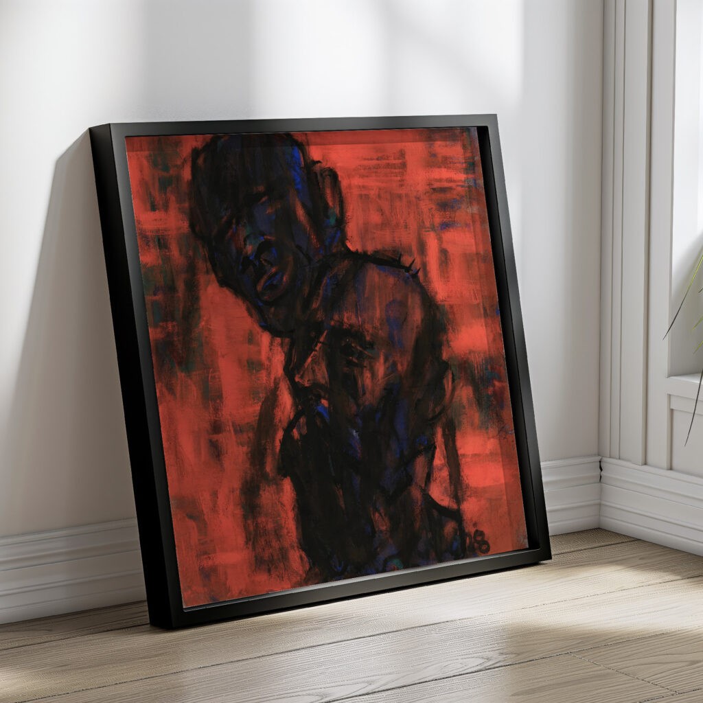 Dunkle Kopfe auf Rot 1928 Christian Rohlfs 4 mockup