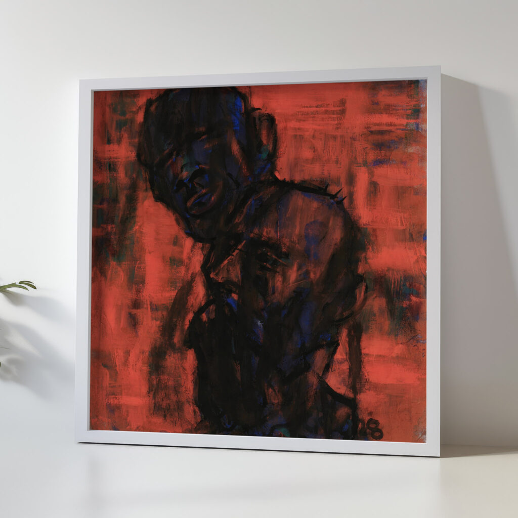 Dunkle Kopfe auf Rot 1928 Christian Rohlfs 5 mockup