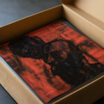 Dunkle Kopfe auf Rot 1928 Christian Rohlfs video mockup