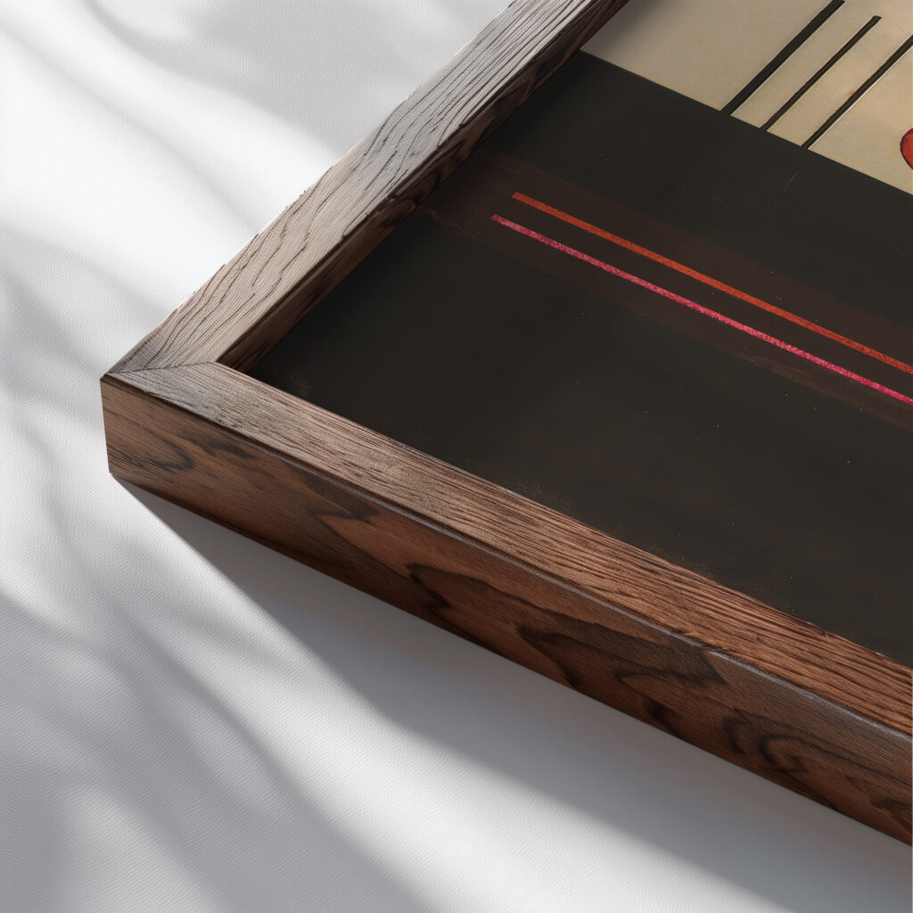 Dunkle Seiten Dark Sides 1931 Wassily Kandinsky close up dark wood mockup