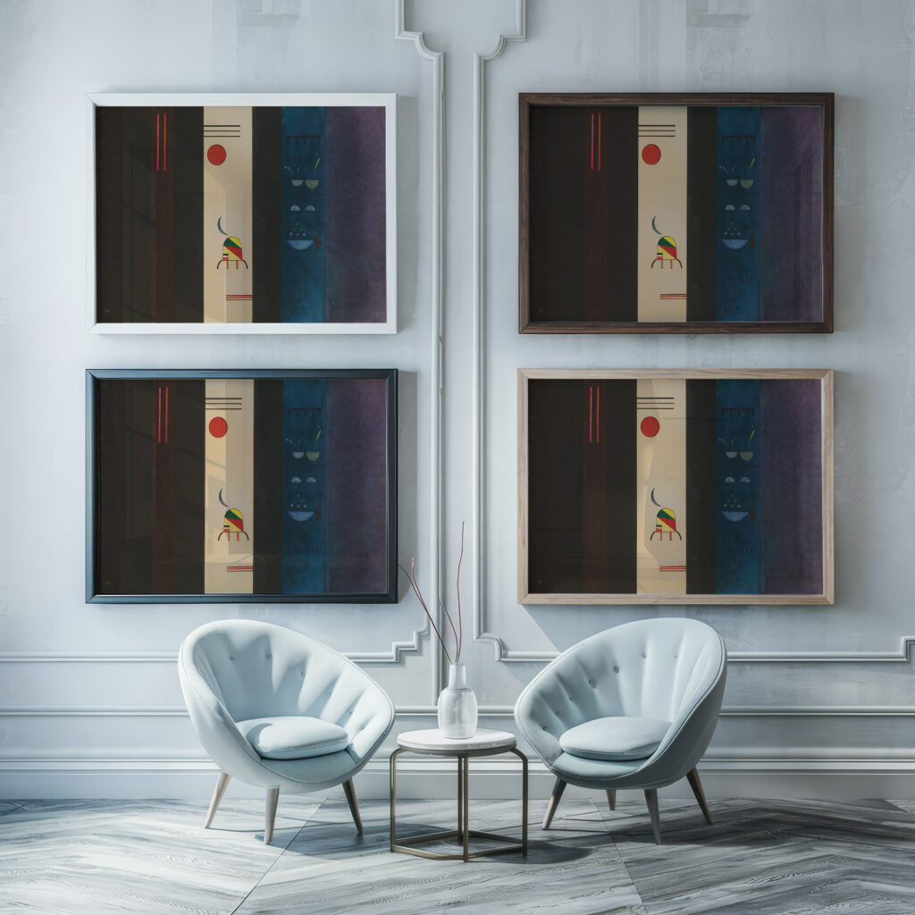 Dunkle Seiten Dark Sides 1931 Wassily Kandinsky framed posters mockup