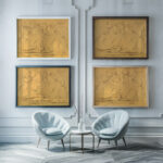 Duo 1936 Oskar Schlemmer framed posters mockup