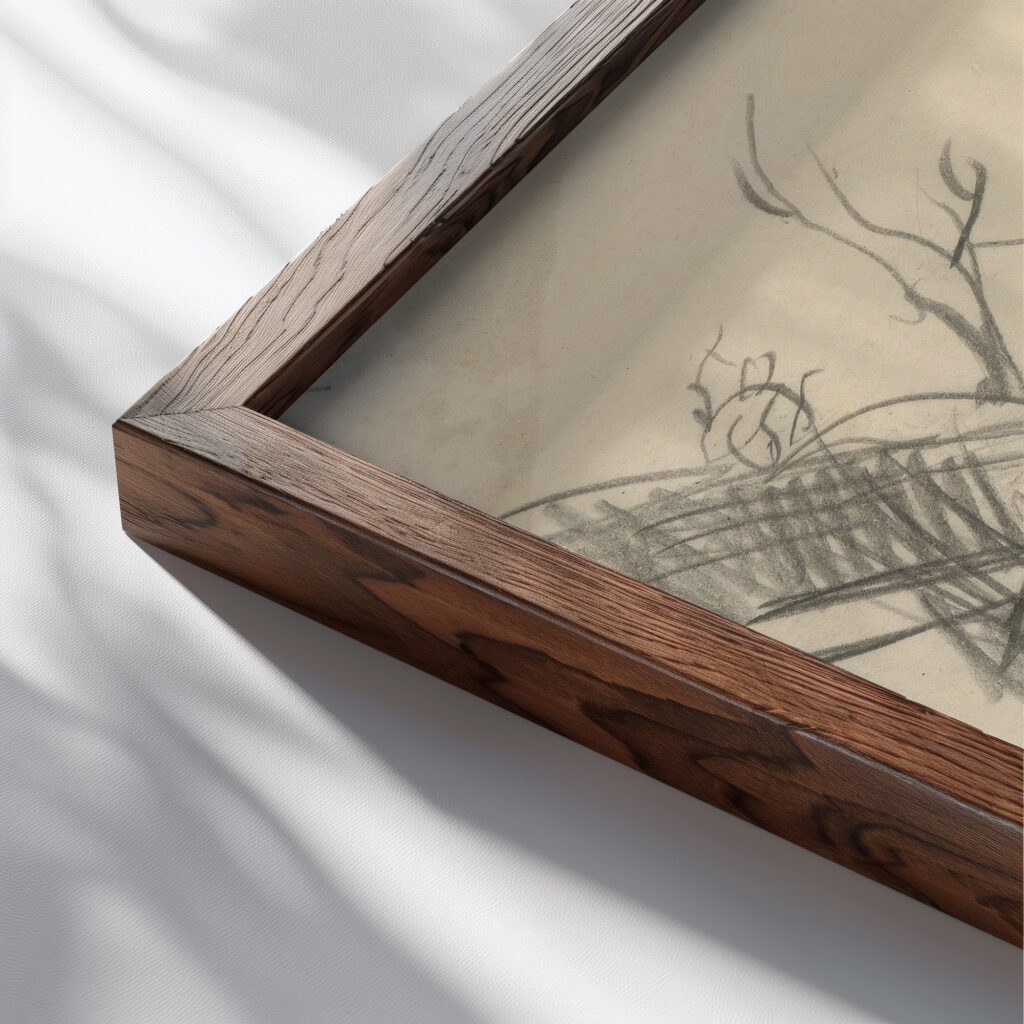 Dvaja tulaci 1924–1927 Konstantin Bauer 1 close up dark wood mockup