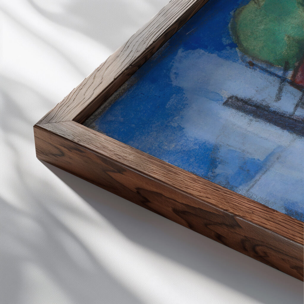 Early Spring Passaic Valley 1919 Oscar Bluemner close up dark wood mockup