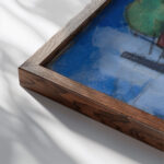 Early Spring Passaic Valley 1919 Oscar Bluemner close up dark wood mockup