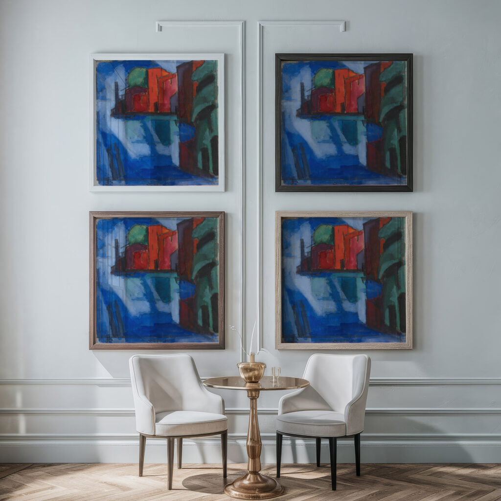 Early Spring Passaic Valley 1919 Oscar Bluemner framed posters mockup