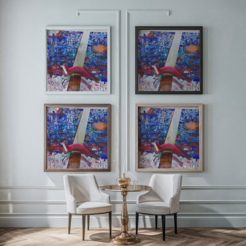 Earth and water 1987 Tiit Paasuke framed posters mockup