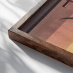 Eckig Angular 1931 Wassily Kandinsky close up dark wood mockup