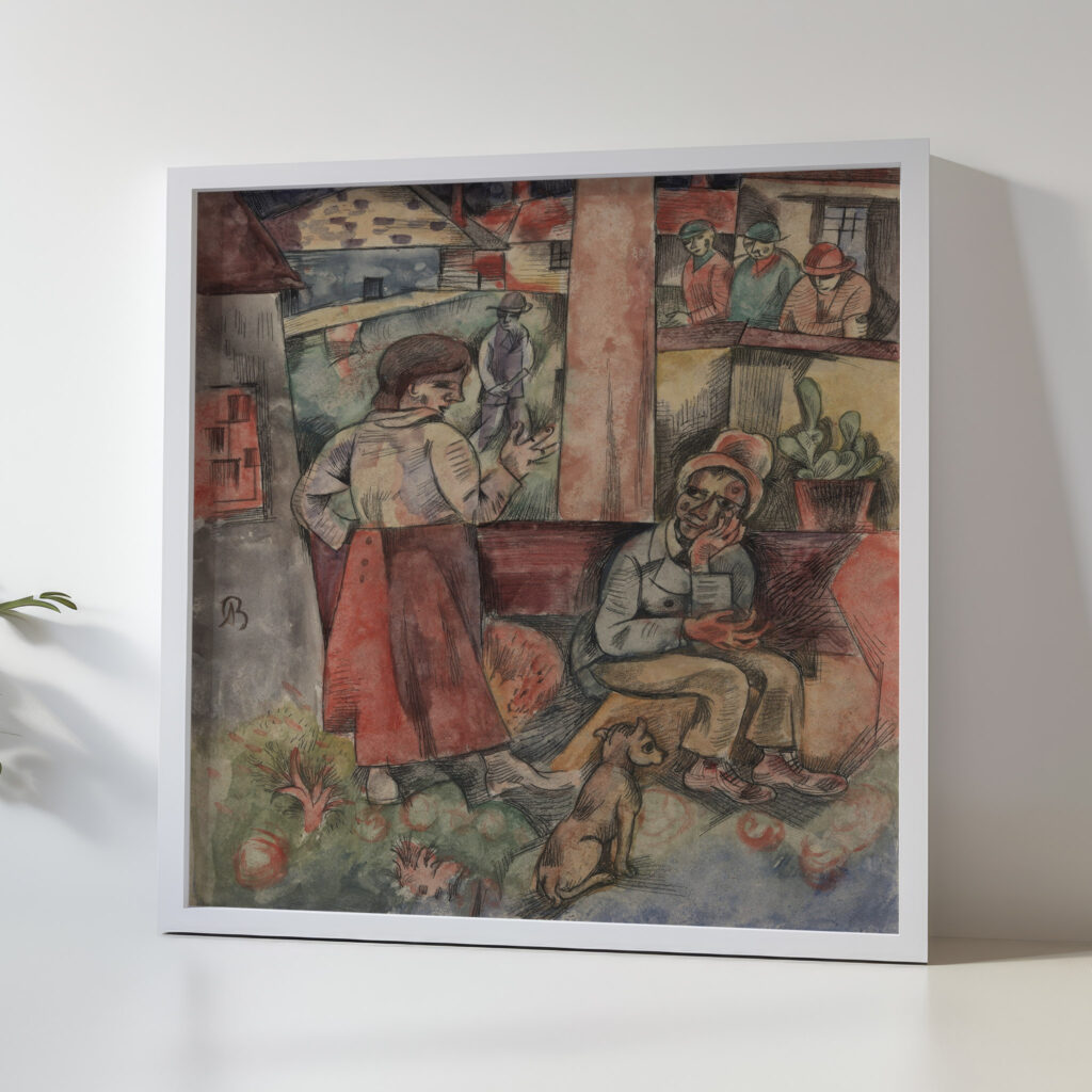 Edge of the Village Fabrikstadt before 1922 Albert Bloch 5 mockup
