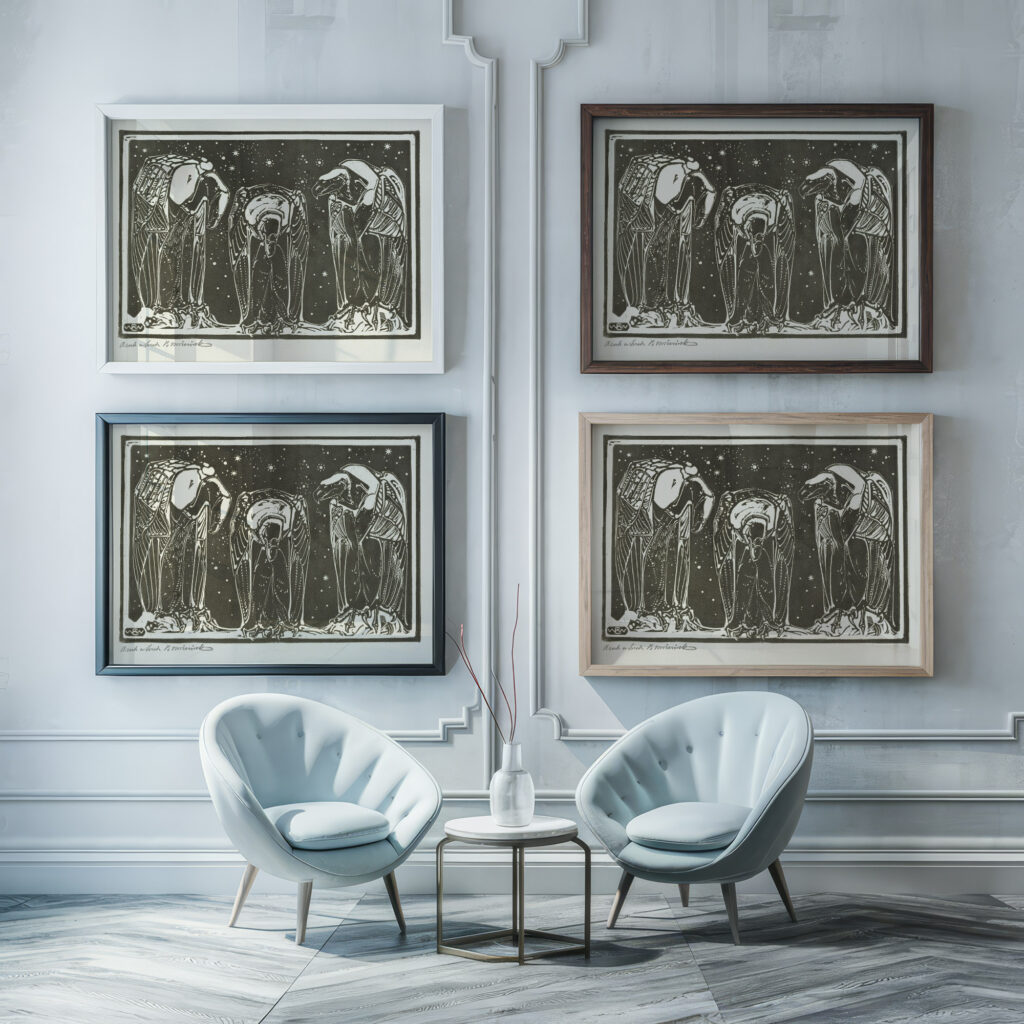 Eens zag ik twee gelukkige menschen 1923 04 20 Erich Wichmann framed posters mockup