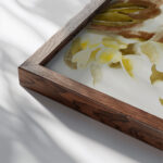 Eggplant and Green Pepper 1925 Charles Demuth close up dark wood mockup Eggplant and Green Pepper 1925 Charles Demuth close up dark wood mockup