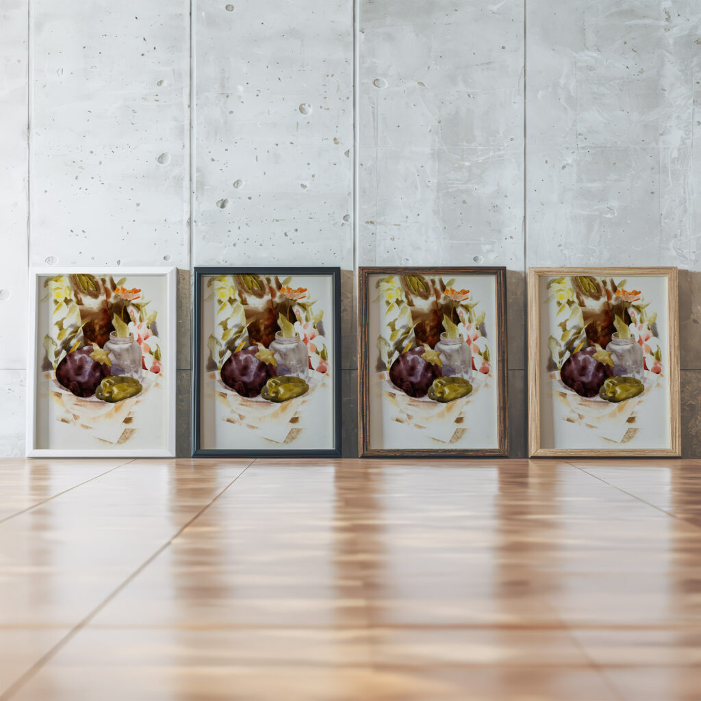 Eggplant and Green Pepper 1925 Charles Demuth framed posters mockup Eggplant and Green Pepper 1925 Charles Demuth framed posters mockup