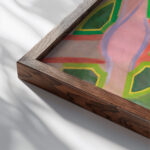 Eiffel Tower 1924 Robert Delaunay close up dark wood mockup