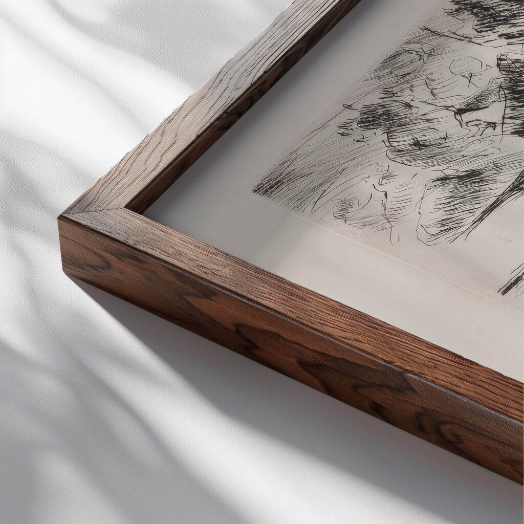 Eine Vision 1923 Lovis Corinth close up dark wood mockup