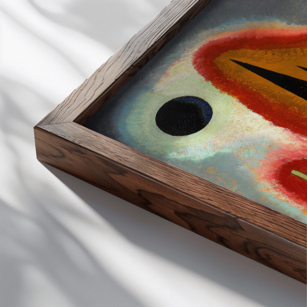 Einige Spitzen 1925 Wassily Kandinsky close up dark wood mockup