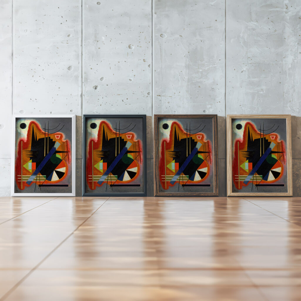 Einige Spitzen 1925 Wassily Kandinsky framed posters mockup