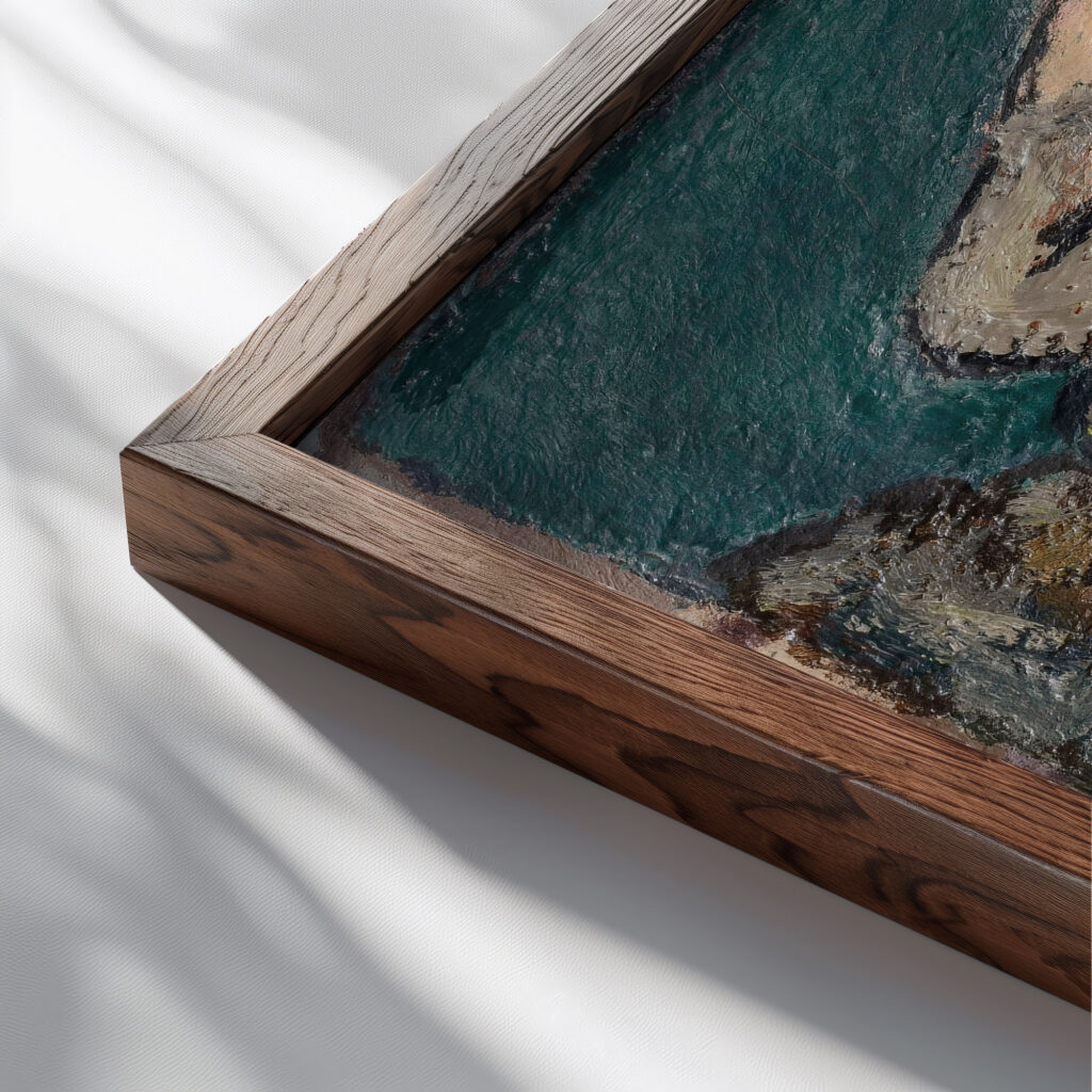 Ekstatischer Tanz 1929 Heinrich Altherr close up dark wood mockup