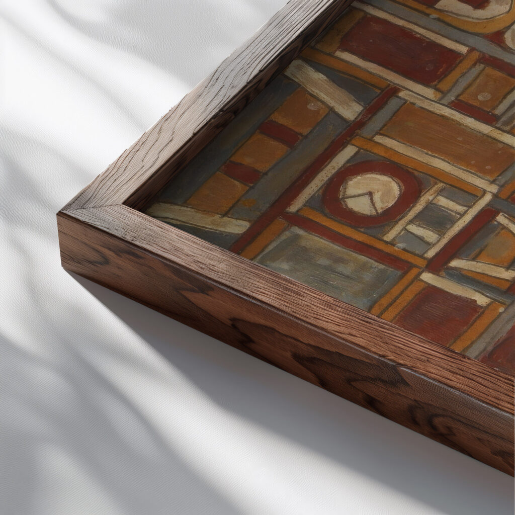 El hombre 1932 Joaquin Torres Garcia close up dark wood mockup