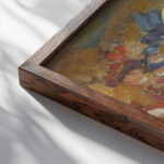 Elegantes au Bois Louis Valtat close up dark wood mockup